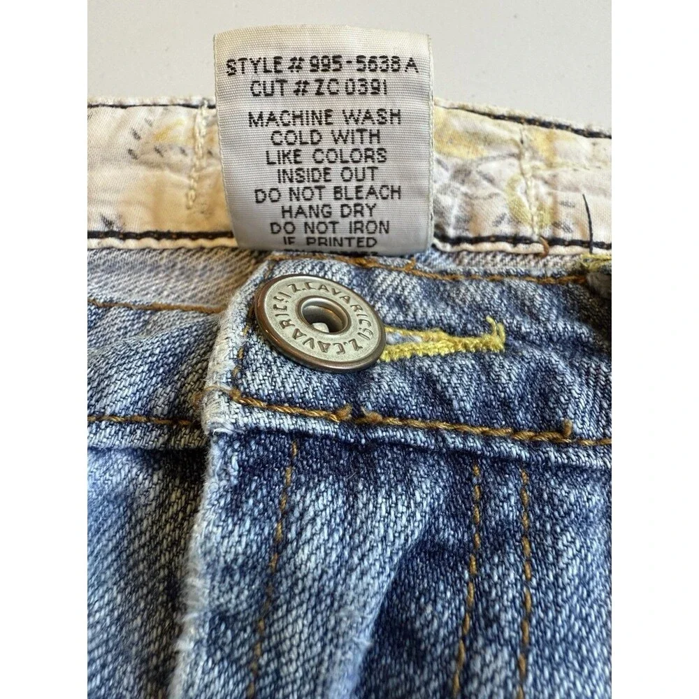 VTG Z Cavaricci Womens Cut Off Denim Shorts Sz 3 Destroyed Frayed 90s Y2K
